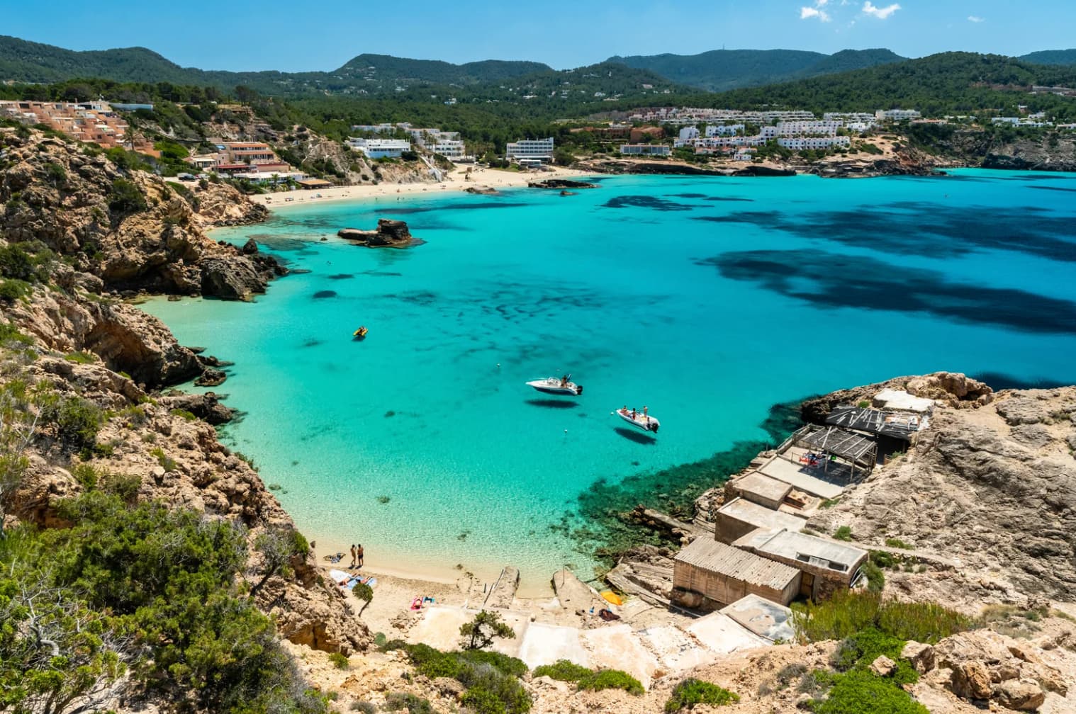 Vue de la plage d'Ibiza