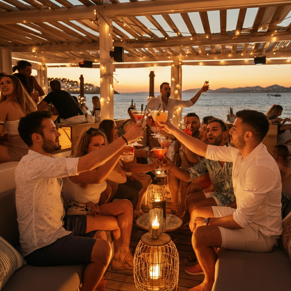 Ibiza stag do beach party - stag do packages Ibiza